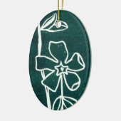 Ornement floral "Vinca verte" (Gauche)