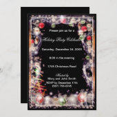 Ornement Frosty Baubles Noël Fête Invitation (Devant / Derrière)