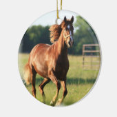 Ornement galopant de cheval de châtaigne (Gauche)