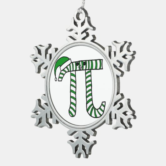 Ornement Geek en mathématiques de Noël en vert (Vue impression)
