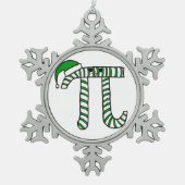 Ornement Geek en mathématiques de Noël en vert (Devant)