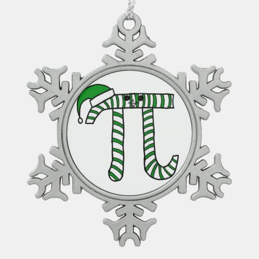 Ornement Geek en mathématiques de Noël en vert (Devant)