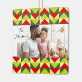 Ornement géométrique Nom personnalisé Année et pho (Gauche)