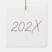 Ornement géométrique Nom personnalisé Année et pho (Dos)