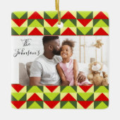 Ornement géométrique Nom personnalisé Année et pho (Devant)