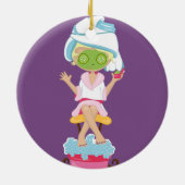 Ornement Girly de vacances de Noël de fille de spa (Dos)