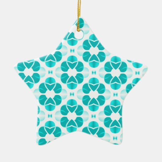 Ornement Glam Star, Turquoise (Devant)