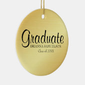 Ornement Gold Graduation avec texte noir (Droite)