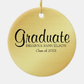 Ornement Gold Graduation avec texte noir (Dos)