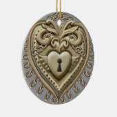 Ornement Gold Heart Lock (Droite)