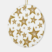 Ornement Gold Stars rond blanc (Gauche)