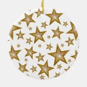 Ornement Gold Stars rond blanc (Dos)
