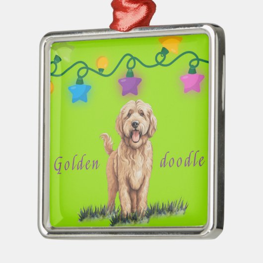Ornement Goldendoodle vert (Gauche)