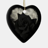 Ornement gothique de coeur de rose de noir (Droite)