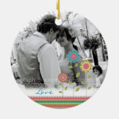 Ornement grand de mariage de photo d'amour de (Dos)