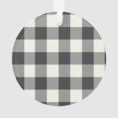 Ornement gris de plaid de Buffalo de photo de (dos)