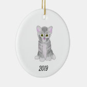 Ornement gris mignon de chaton pour Noël ou la (Droite)