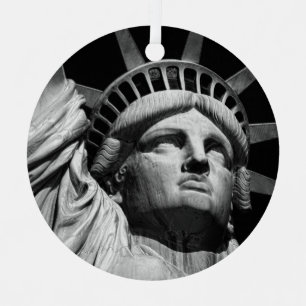 Ornement Gros plan Statue blanche noire de la Liberté New Y