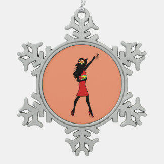 Ornement guyanais de flocon de neige de fille