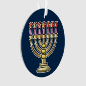 Ornement Hanoukka Menorah (devant)