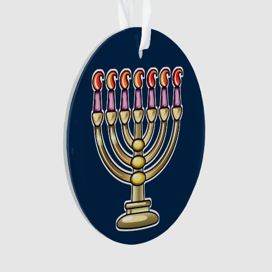 Ornement Hanoukka Menorah (devant)