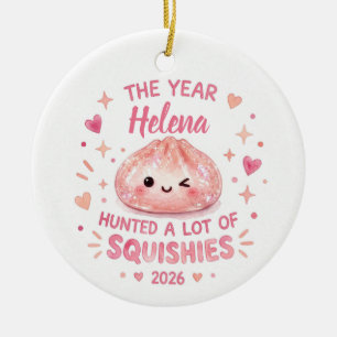 Ornement Helena Squishies 2026 Rose Dumpling Perso