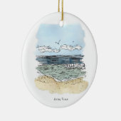 Ornement heureux de cercle d'endroit de plage (Droite)