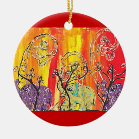 Ornement heureux de défilé d'éléphant (Devant)