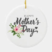 Ornement heureux floral élégant du jour de mère | (Dos)