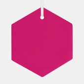 Ornement hexagone en verre rose chaud (Verso)