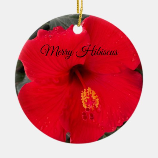 Ornement Hibiscus rouge (Devant)