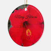 Ornement Hibiscus rouge (Gauche)
