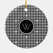 Ornement Houndstooth Gris avec Accent Argent (Dos)