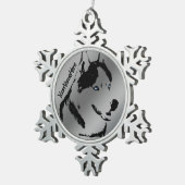 Ornement Husky Sibérie Husky Décor de vacances (Vue impression)