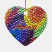 Ornement italien de coeur de mosaïque (Dos)