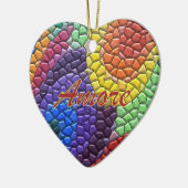 Ornement italien de coeur de mosaïque (Gauche)