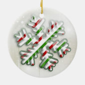 Ornement italien de flocon de neige de Noël (Dos)