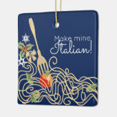 Ornement italien de Noël de pâtes de spaghetti de (Gauche)