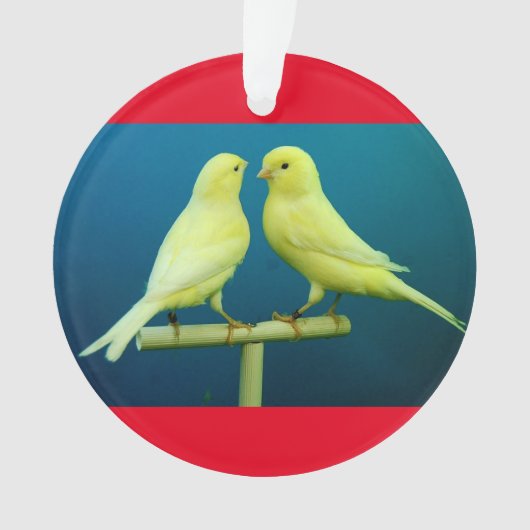 Ornement jaune canari d'arbre de Noël (devant)