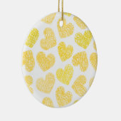 Ornement jaune de coeurs (Droite)