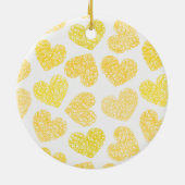 Ornement jaune de coeurs (Dos)