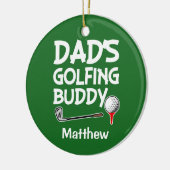 Ornement jouant au golf de garçons de l'ami du (Gauche)