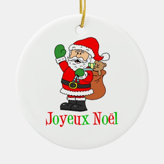 Ornement Joyeux Noel Père Noël (Devant)