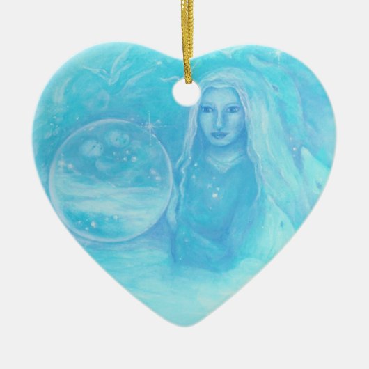 Ornement jumel de Noël de bébés de l'ange W de (Devant)