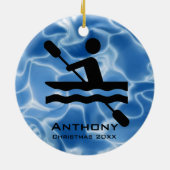 Ornement Kayak personnalisé (Dos)