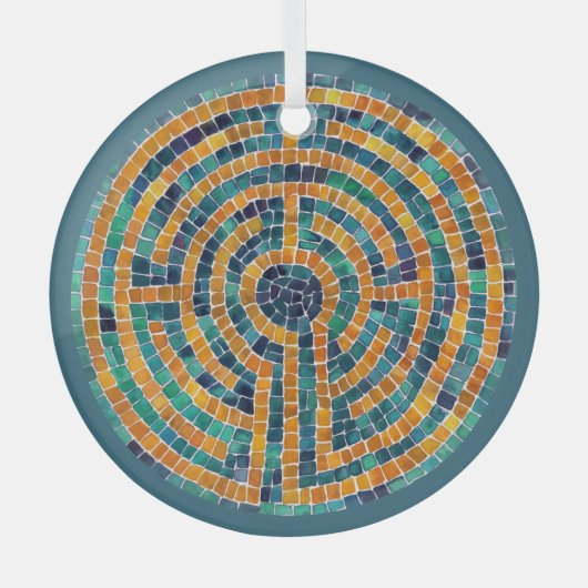 ORNEMENT LABYRINTH II en cercle de verre (Recto)