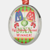 Ornement laid 6 de gagnant de concours de chandail (Gauche)