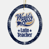 Ornement latin de cadeau de professeur (Gauche)