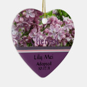 Ornement lilas de faire-part d'adoption (Droite)