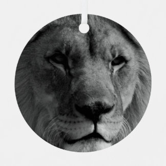 Ornement Lion noir et blanc